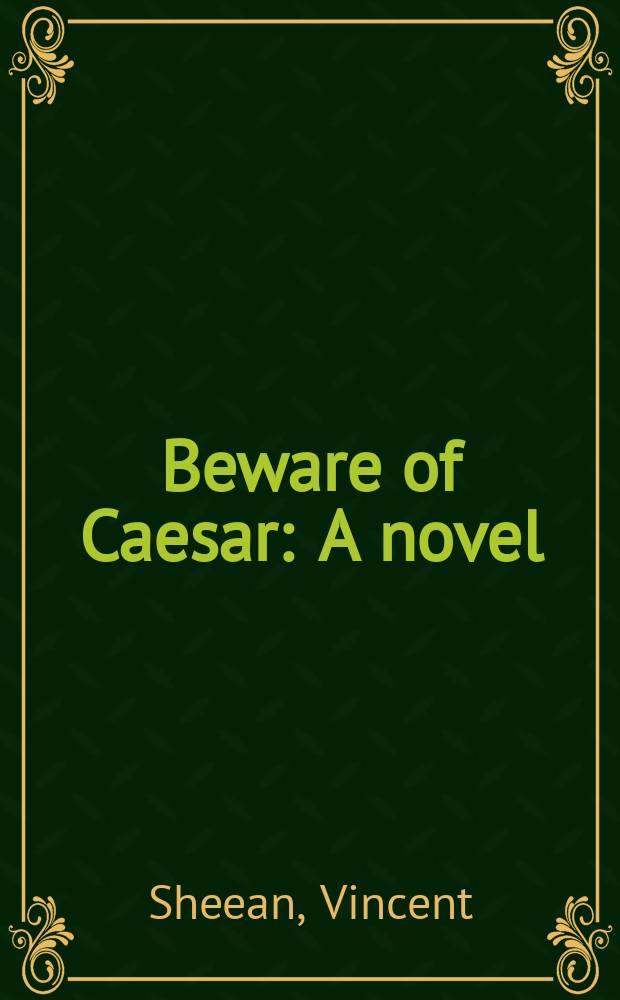 Beware of Caesar : A novel