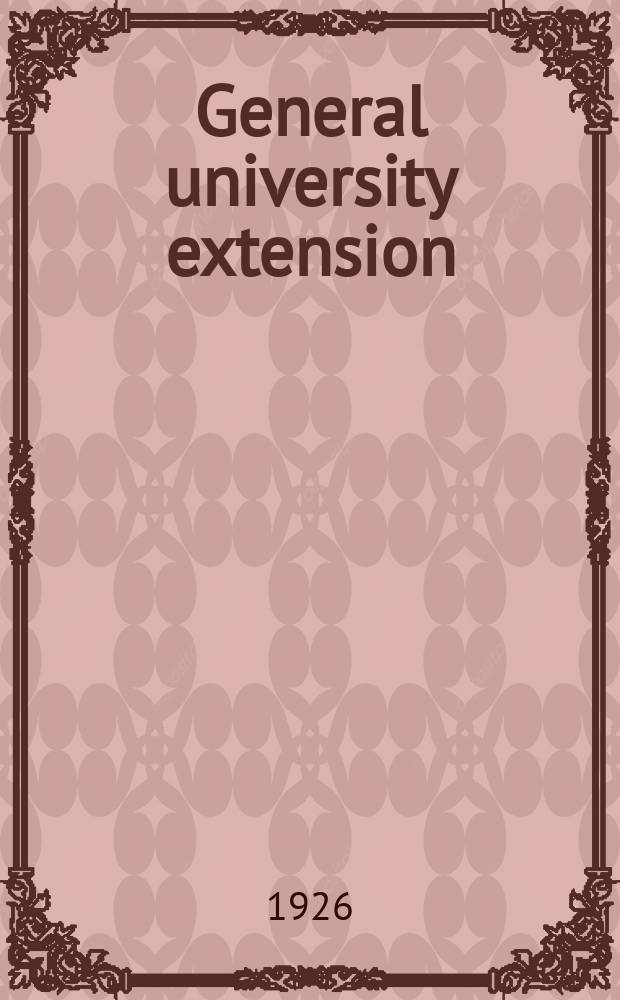 General university extension