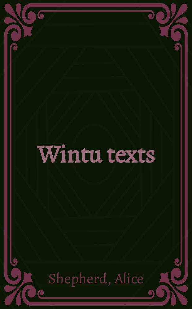 Wintu texts