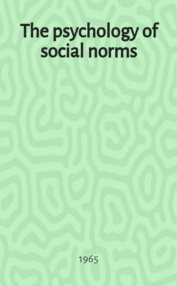 The psychology of social norms