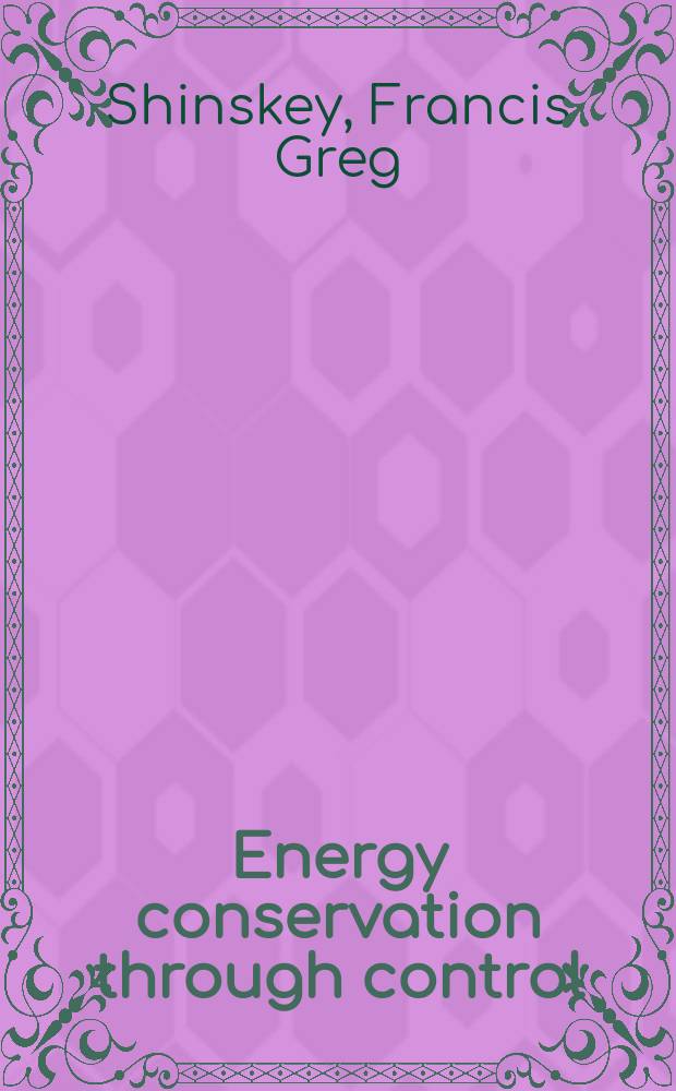 Energy conservation through control