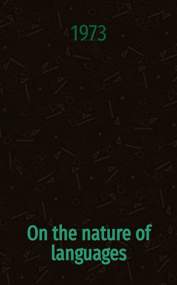 On the nature of languages