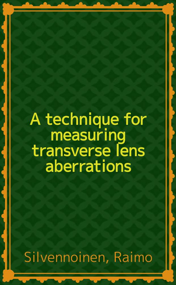 A technique for measuring transverse lens aberrations