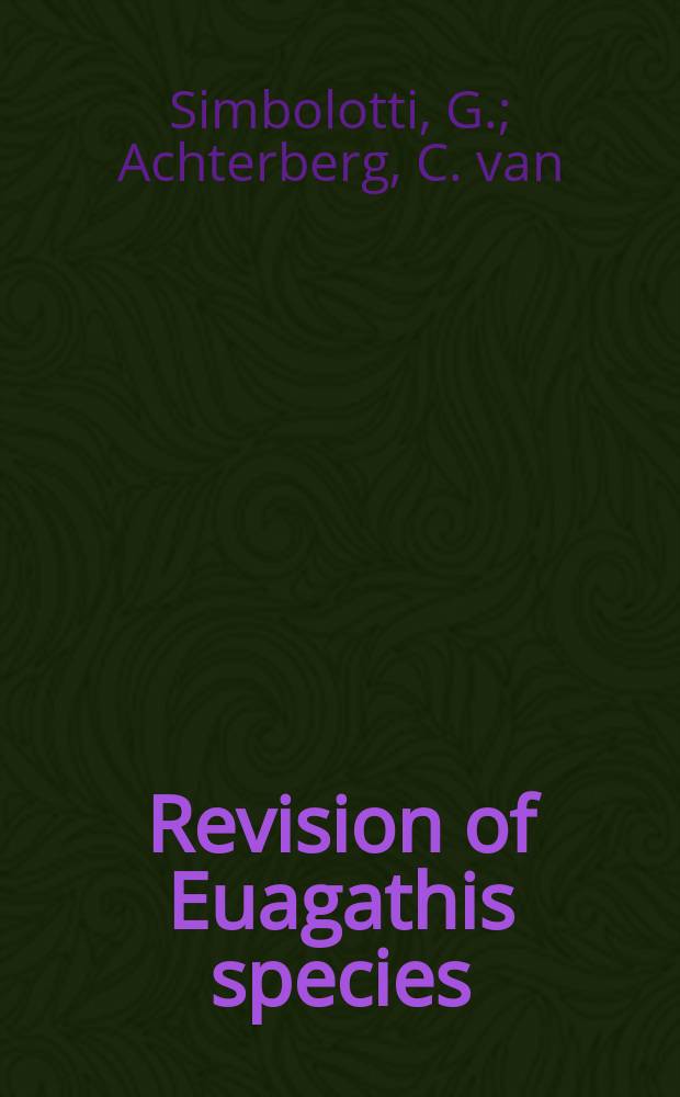 Revision of Euagathis species (Hymenoptera: Braconidae: Bassinae) from the Sunda Islands