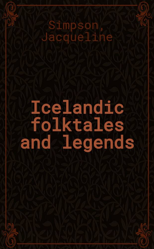 Icelandic folktales and legends