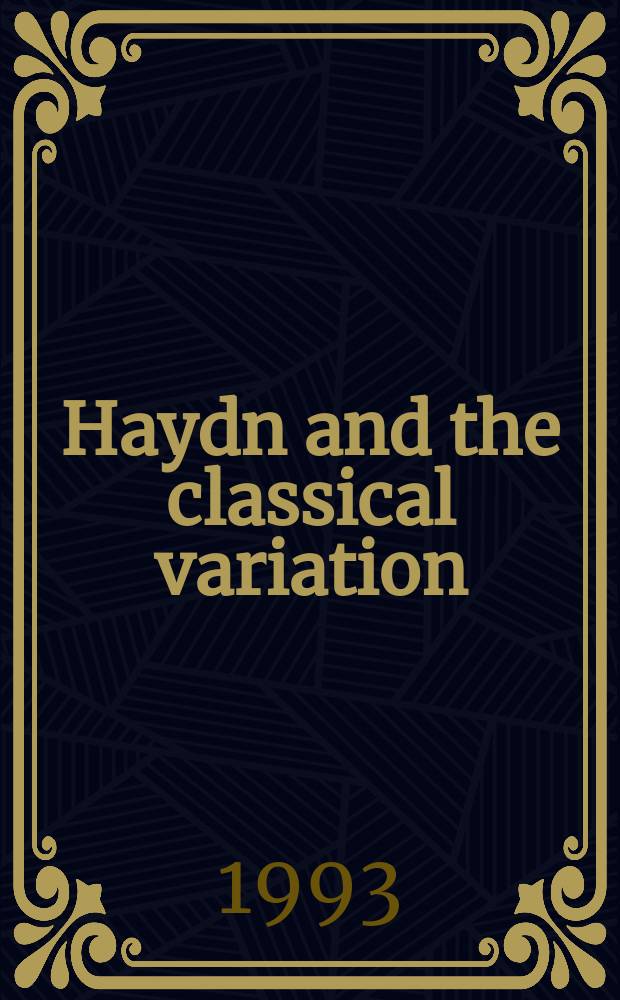 Haydn and the classical variation