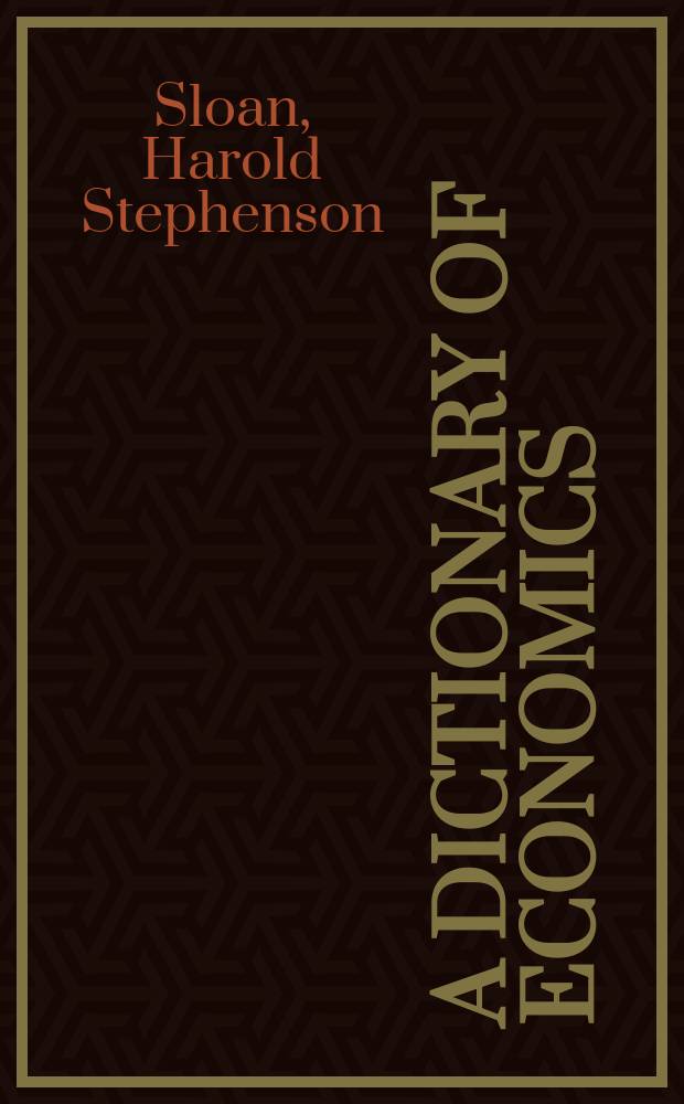 A dictionary of economics