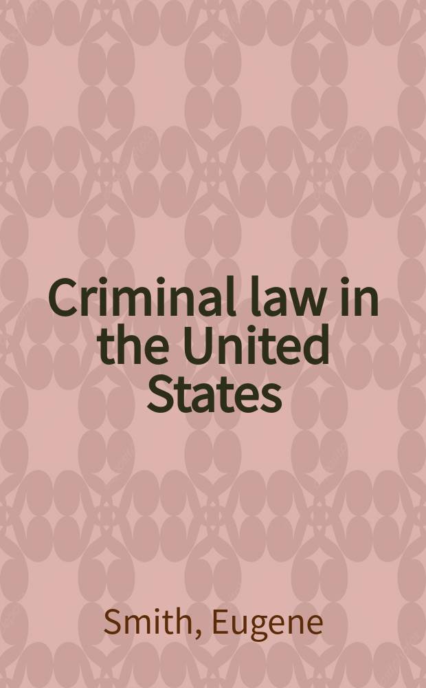 Criminal law in the United States