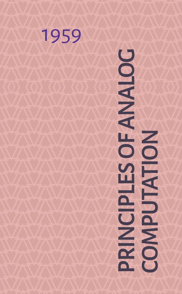 Principles of analog computation