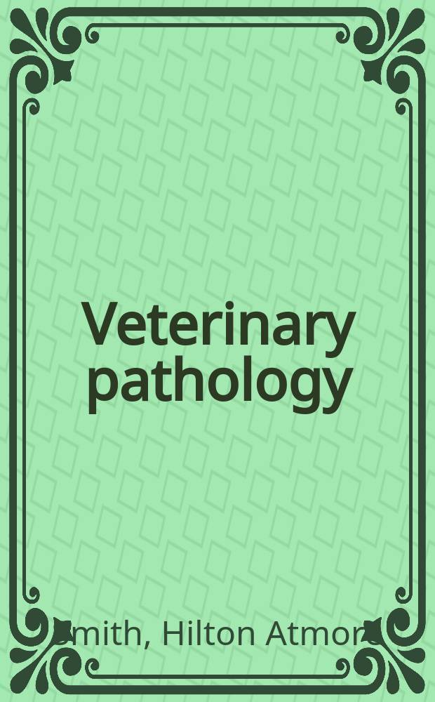 Veterinary pathology