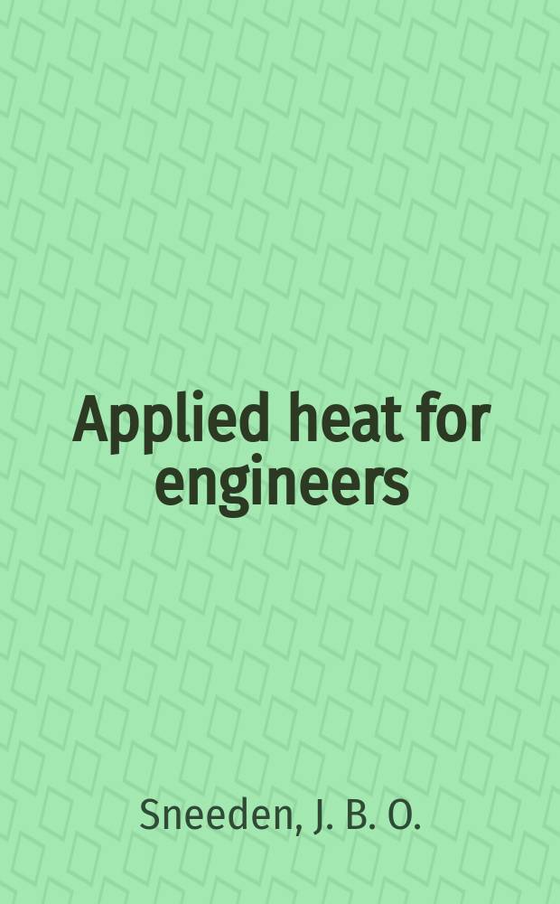 Applied heat for engineers
