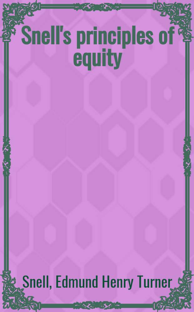 Snell's principles of equity