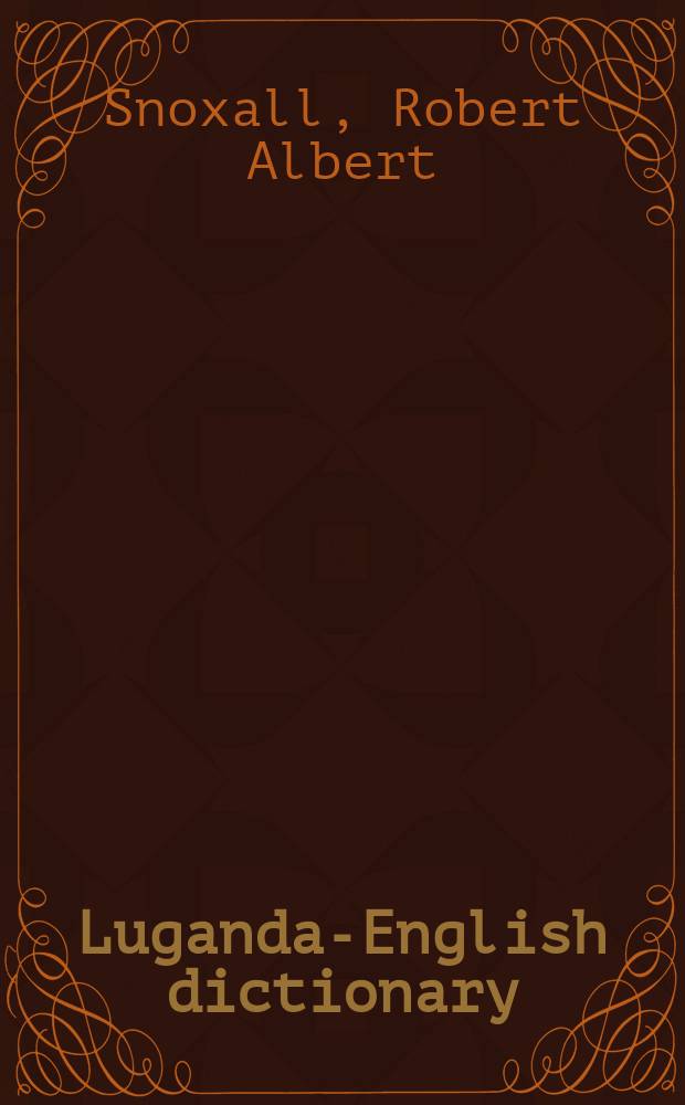 Luganda-English dictionary