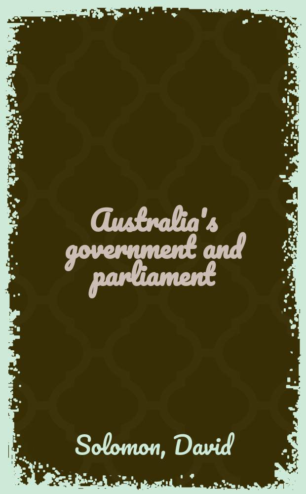 Australia's government and parliament