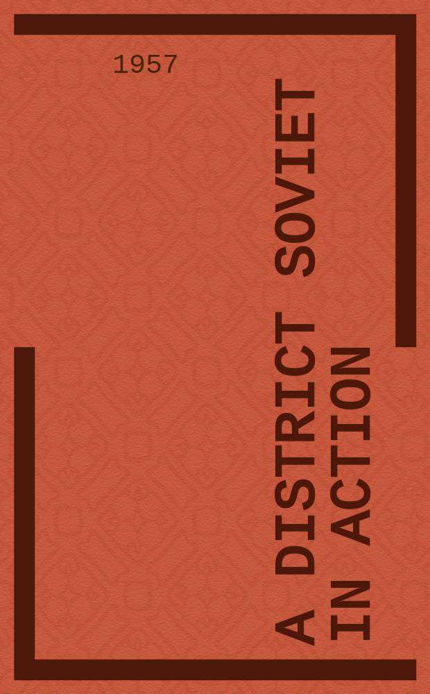 A district soviet in action