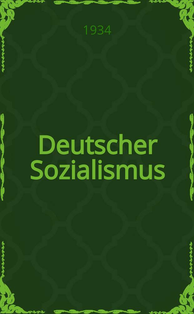 Deutscher Sozialismus