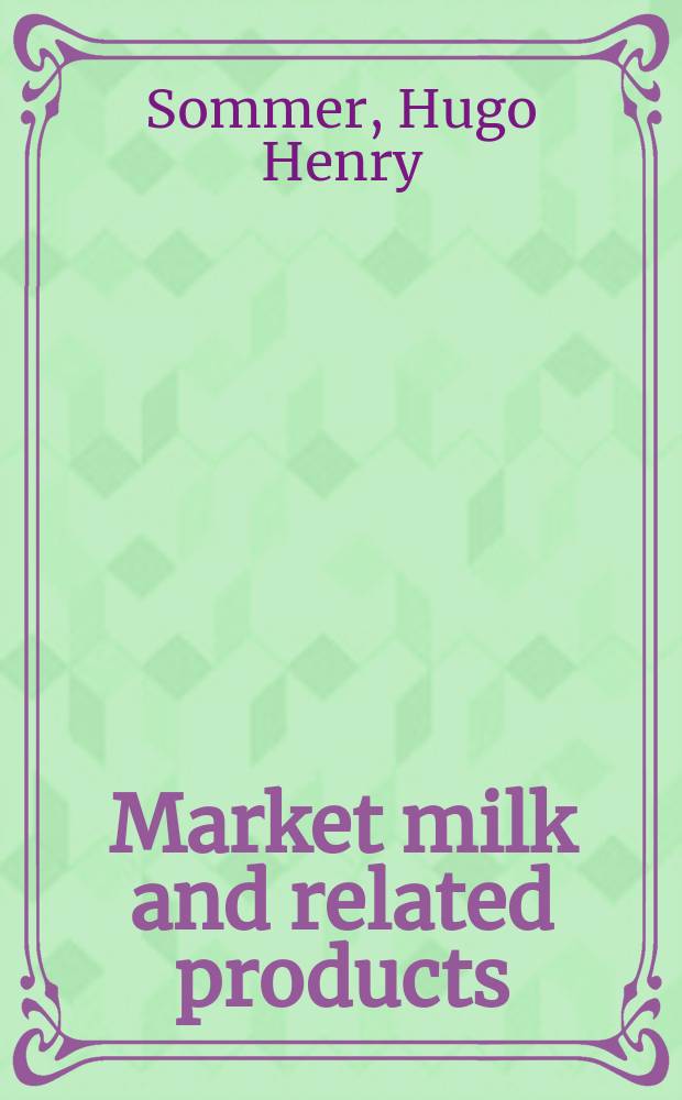Market milk and related products