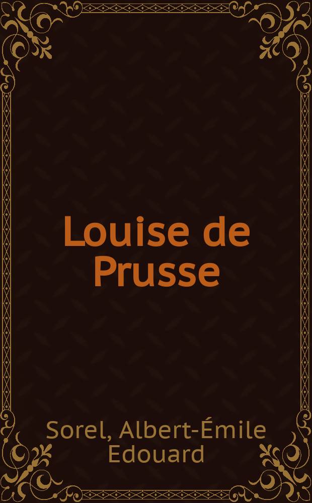 Louise de Prusse