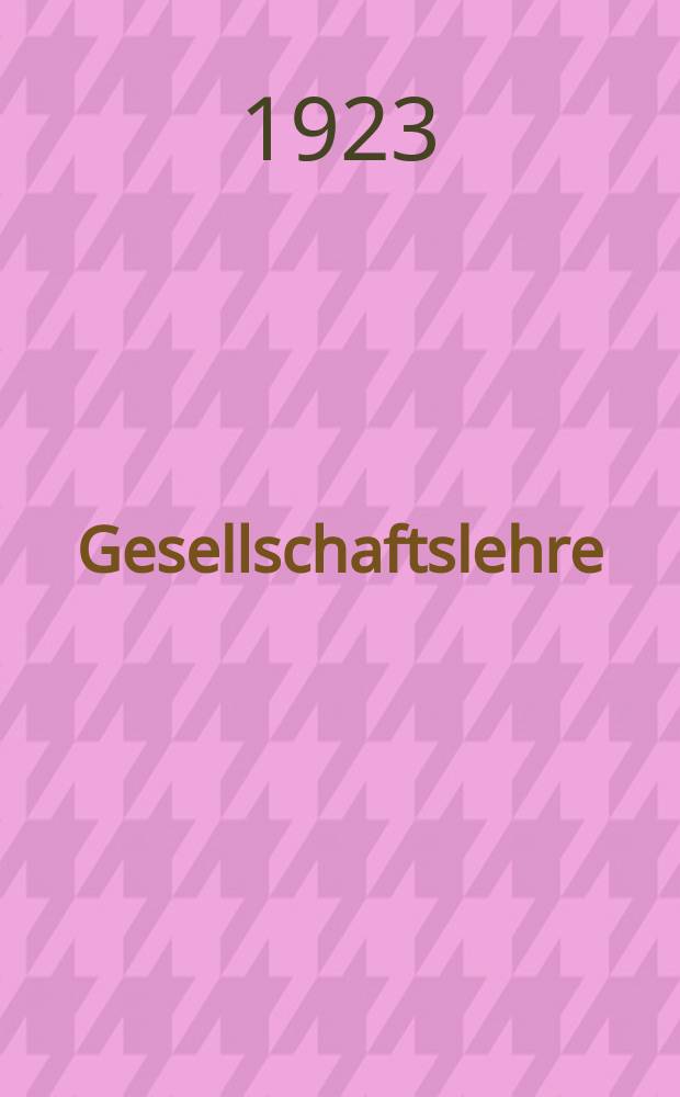 Gesellschaftslehre
