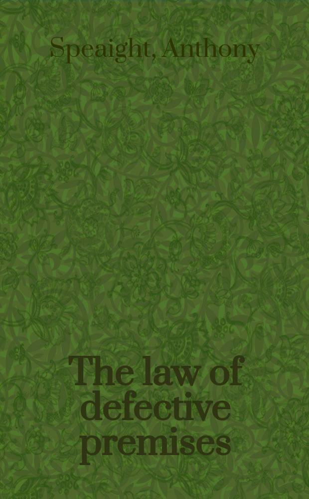 The law of defective premises