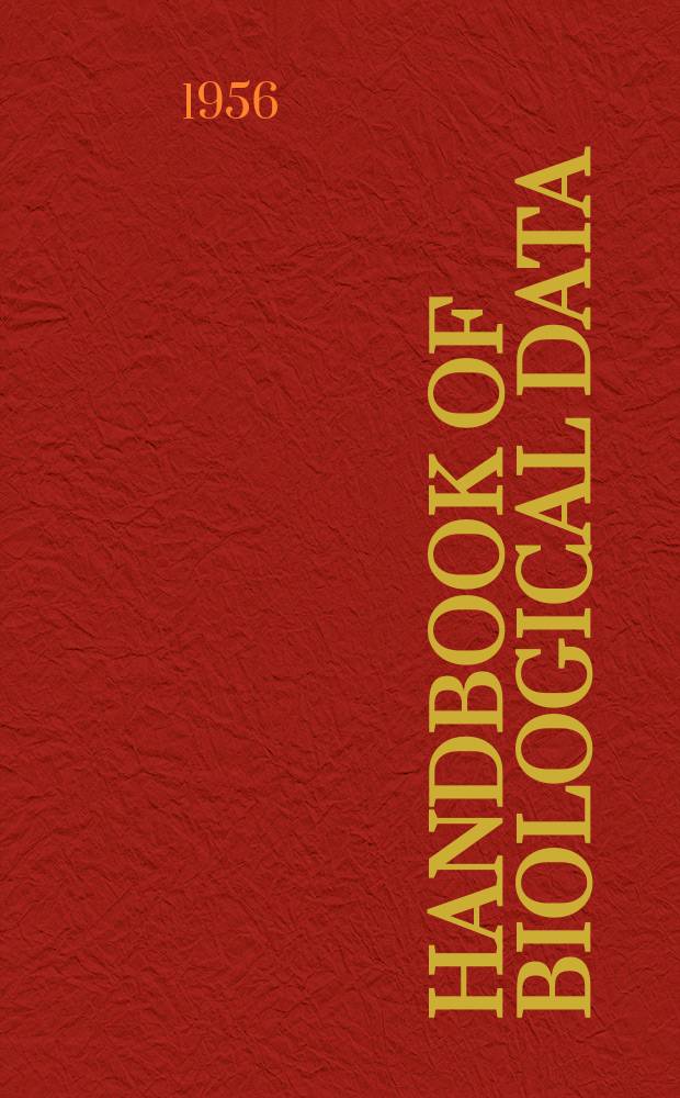 Handbook of biological data