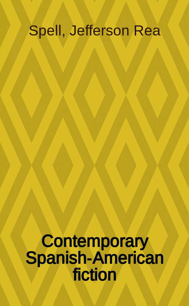 Contemporary Spanish-American fiction