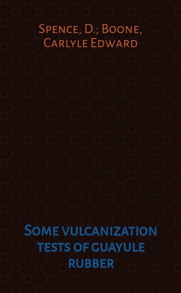 Some vulcanization tests of guayule rubber