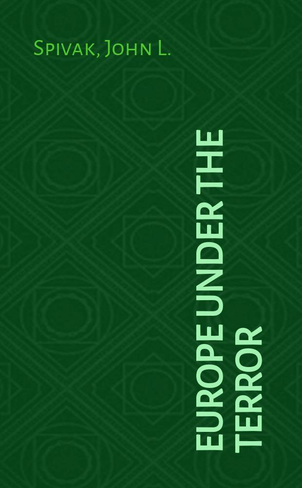 Europe under the terror