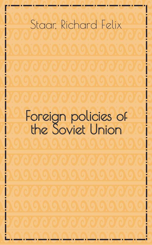 Foreign policies of the Soviet Union