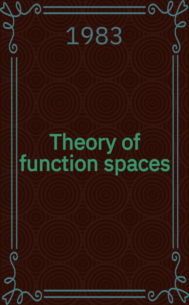 Theory of function spaces