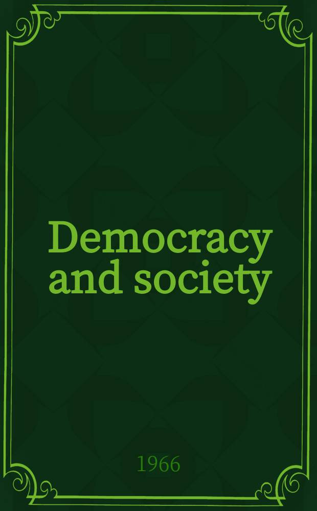 Democracy and society