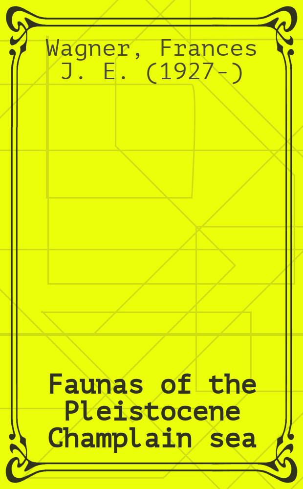Faunas of the Pleistocene Champlain sea