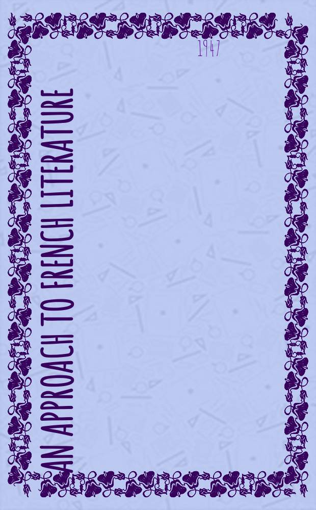 An Approach to French literature