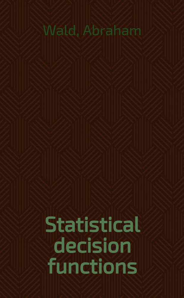 Statistical decision functions