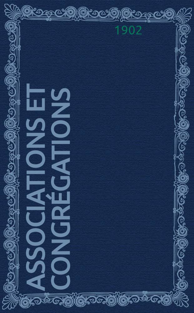 ... Associations et congrégations