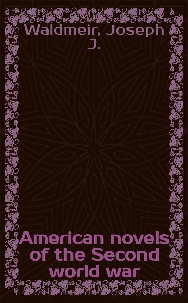 American novels of the Second world war