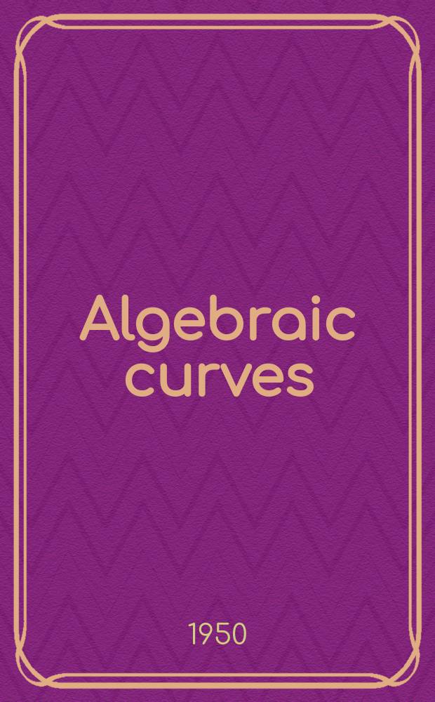 Algebraic curves