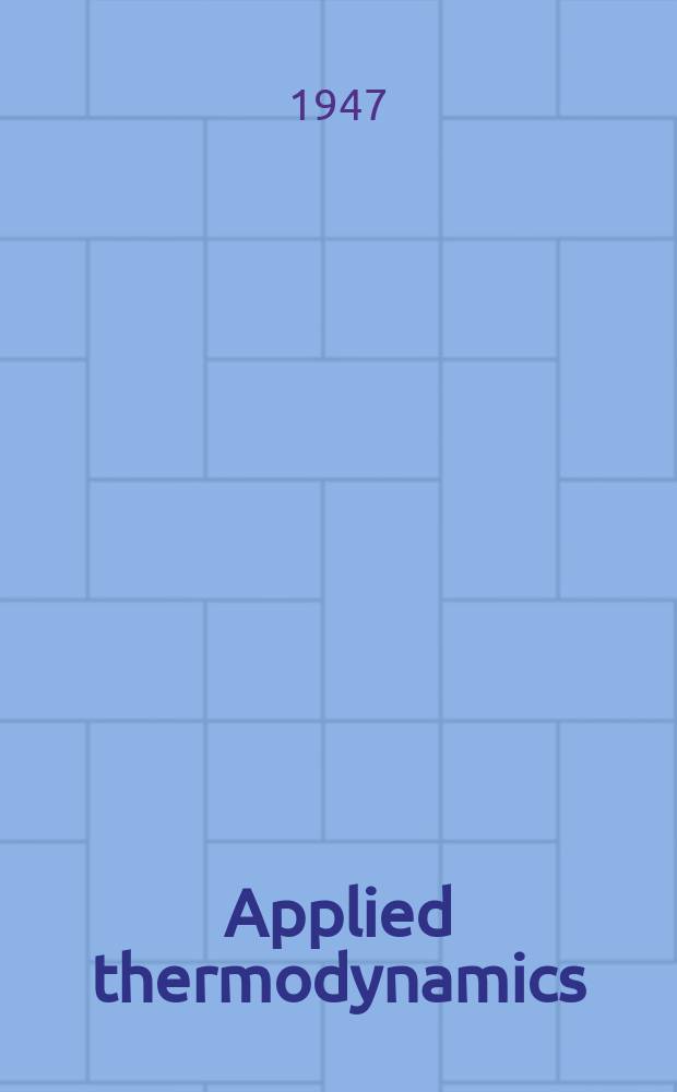 Applied thermodynamics