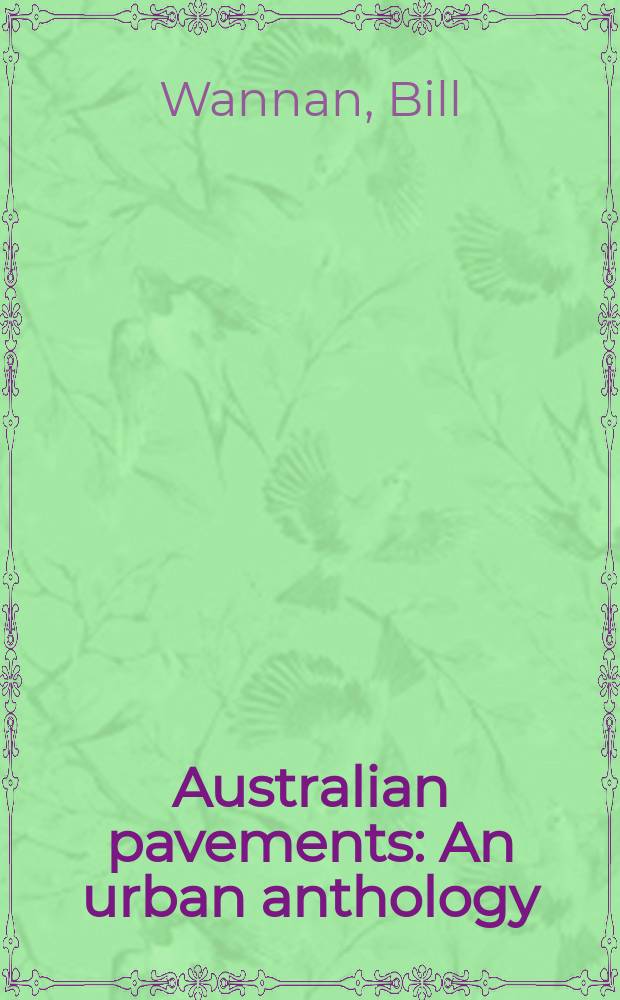 Australian pavements : An urban anthology