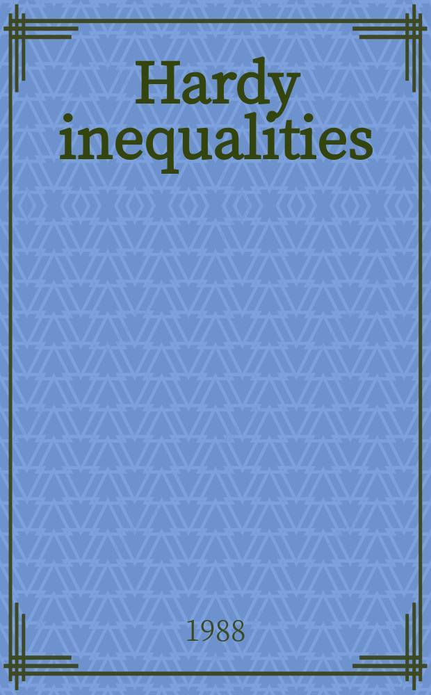 Hardy inequalities