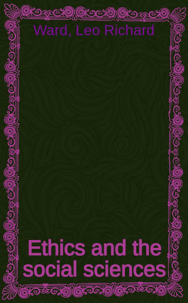 Ethics and the social sciences