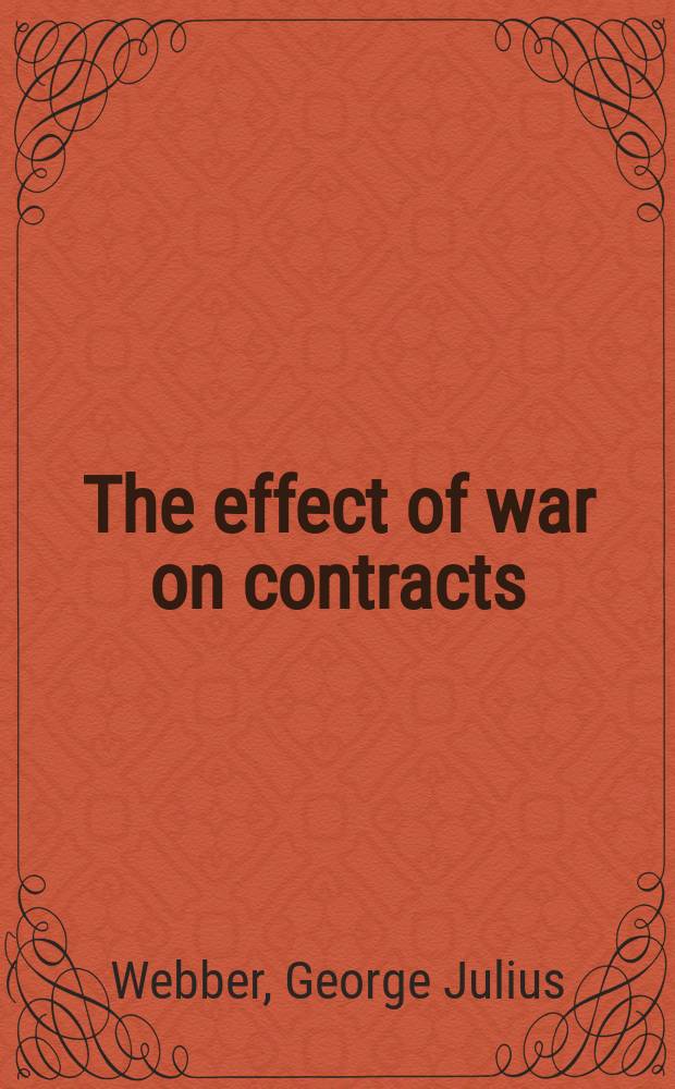 The effect of war on contracts