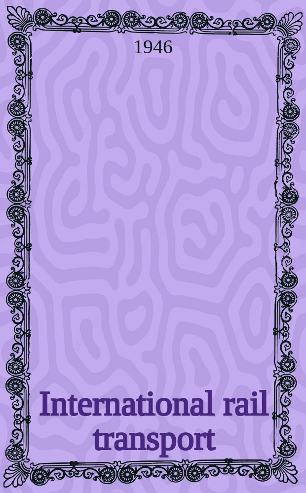 International rail transport