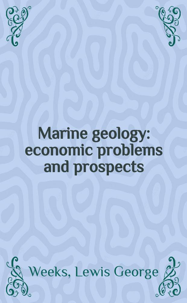 Marine geology: economic problems and prospects