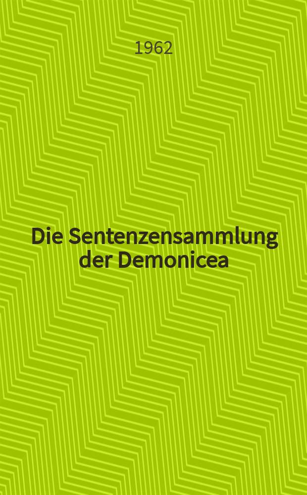 Die Sentenzensammlung der Demonicea : Inaug.-Diss. ... der Univ. zu Köln