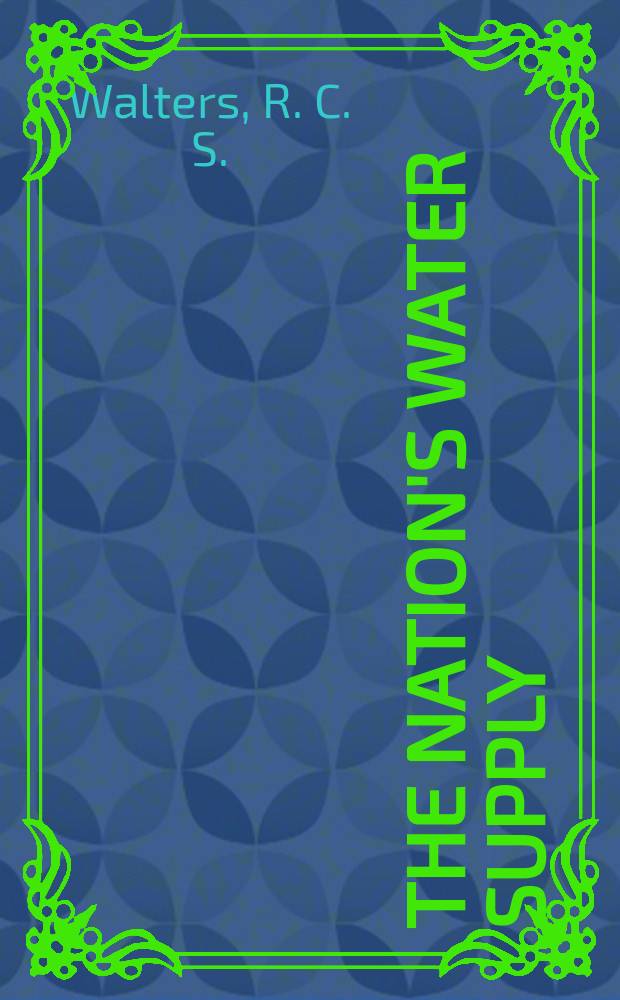 The nation's water supply