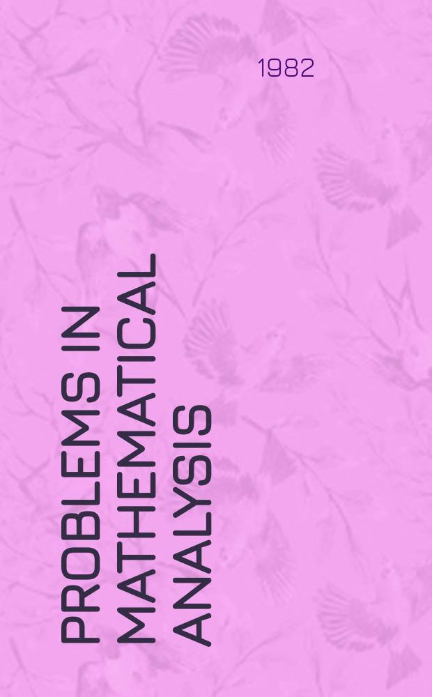 Problems in mathematical analysis