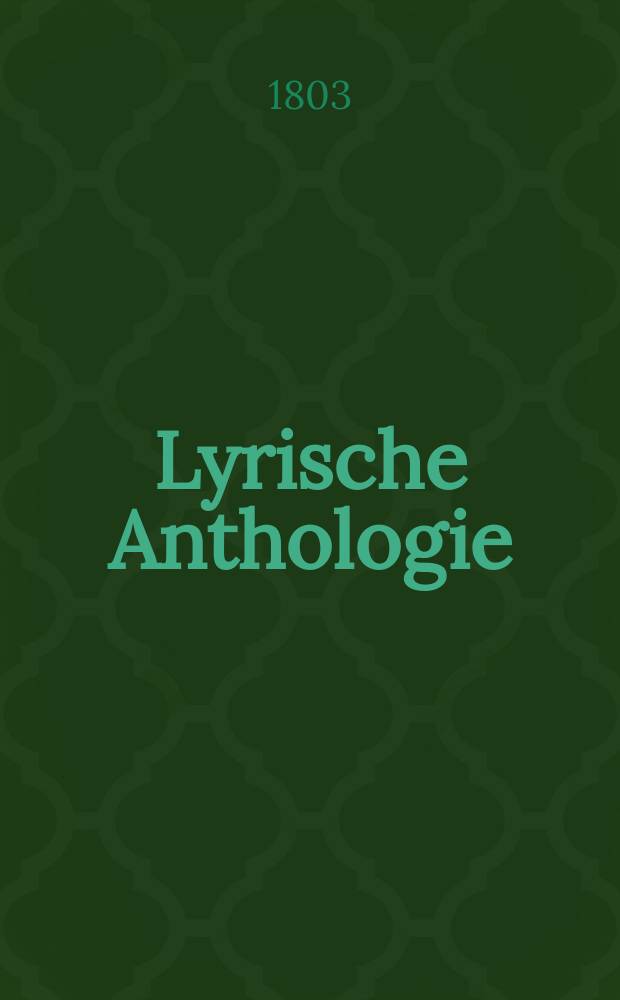 Lyrische Anthologie