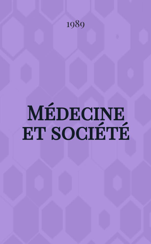 Médecine et société : (Coll. de médecine legale et de toxicologie méd.). N 144 : D.R.G. (Diagnosis related groups)