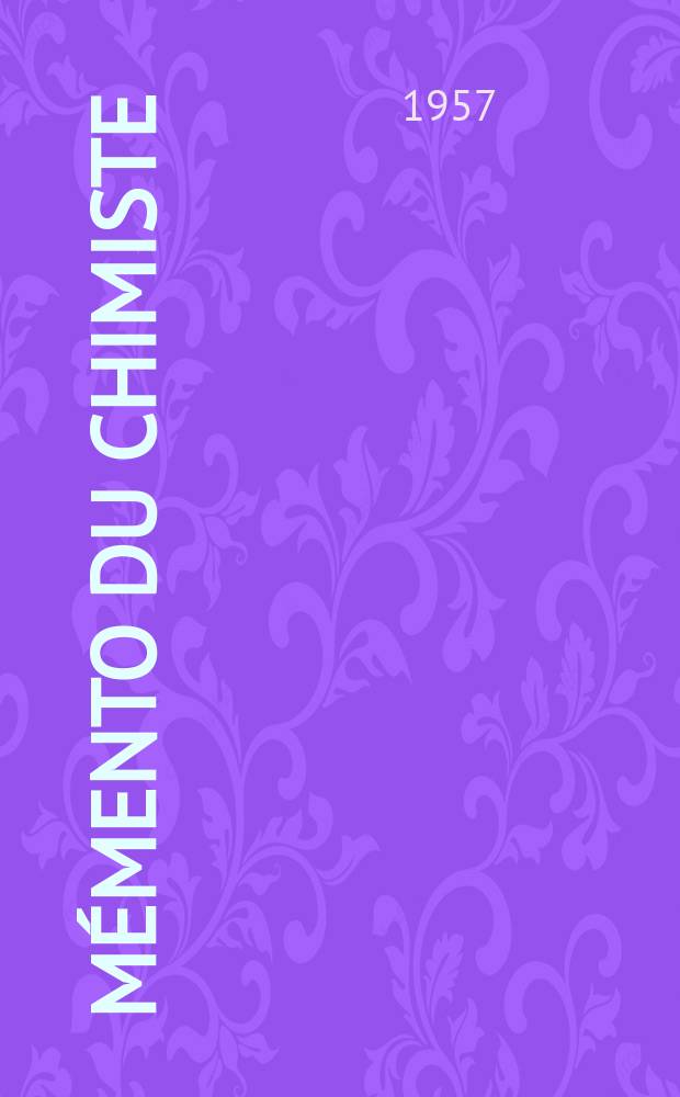Mémento du chimiste